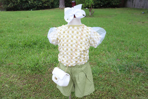 Green Puff 2pc Short Set