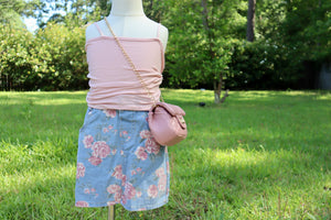 Denim Rose Skirt