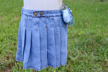 Load image into Gallery viewer, Denim Pleated Tennis Skirt