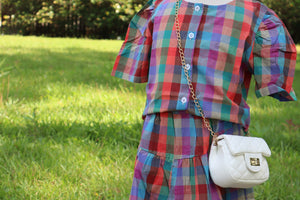 Plaid Shorts 2pc Set