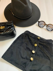 Black Corduroy Skirt