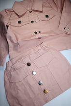 Load image into Gallery viewer, Denim Pink Skirt Set