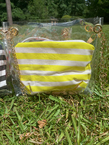 Cutie Pie Clear Stripe Handbags