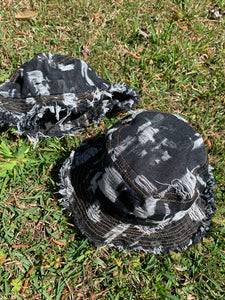 Denim Distressed Bucket Hat