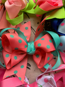 Hair Bows - 3/4inch Color Blend