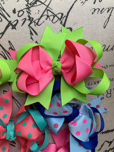 Hair Bows - 3/4inch Color Blend