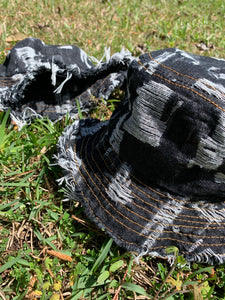 Denim Distressed Bucket Hat