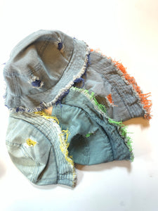 Denim Distressed Colored Bucket Hat