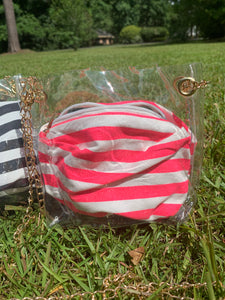 Cutie Pie Clear Stripe Handbags