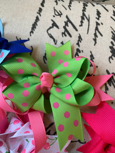 Hair Bows - 3/4inch Color Blend